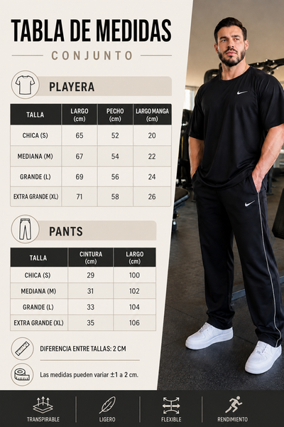 Conjunto Oversize Para Hombre Corte Recto