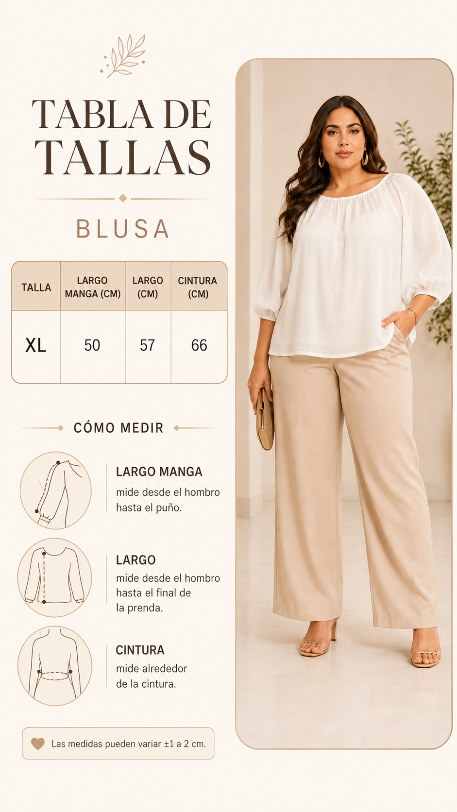 Blusa para dama manga larga Ka