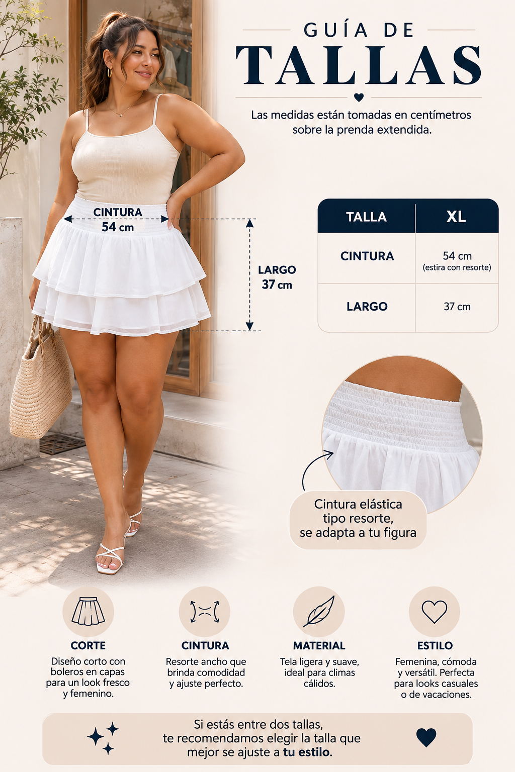 Falda Para Dama Blanca