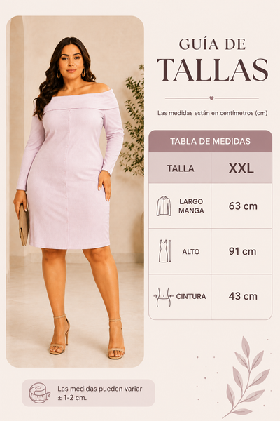 Vestido para dama Hombros Descubiertos