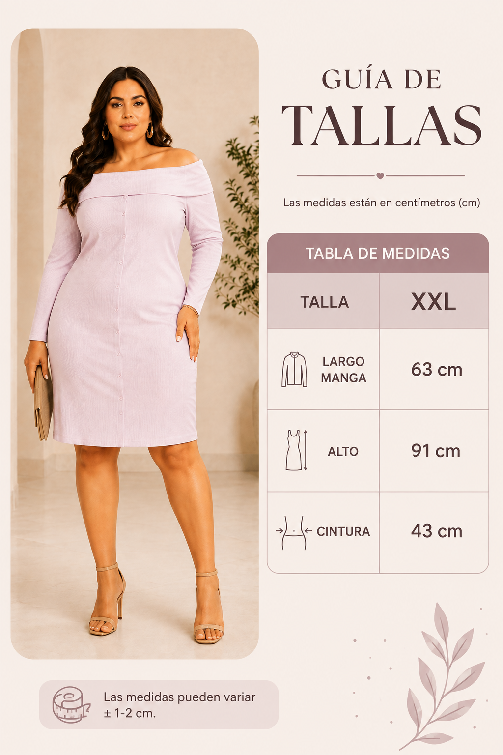 Vestido para dama Hombros Descubiertos