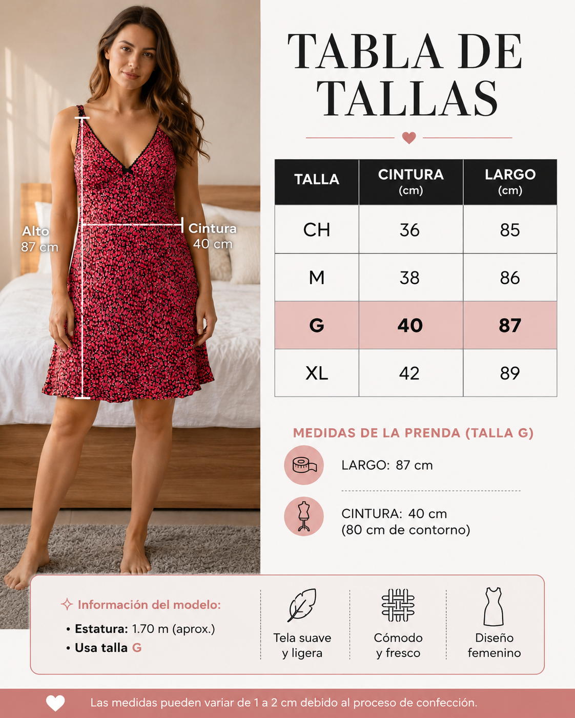 Bata de dama para dormir