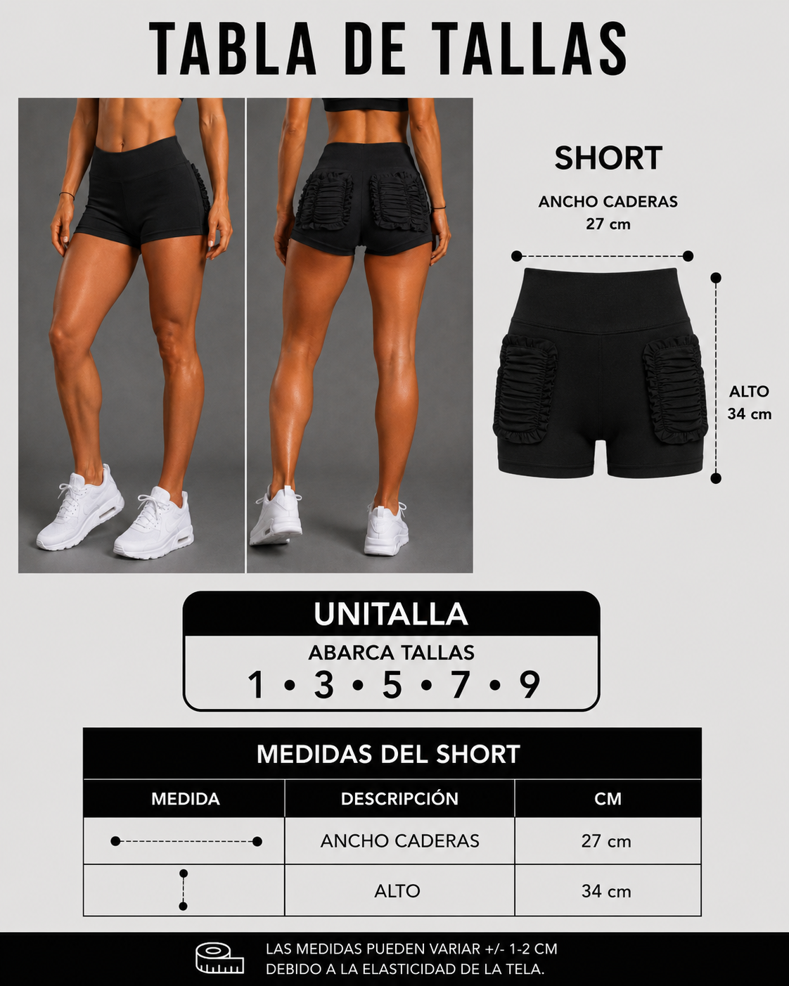 Short para mujer de licra Pocket