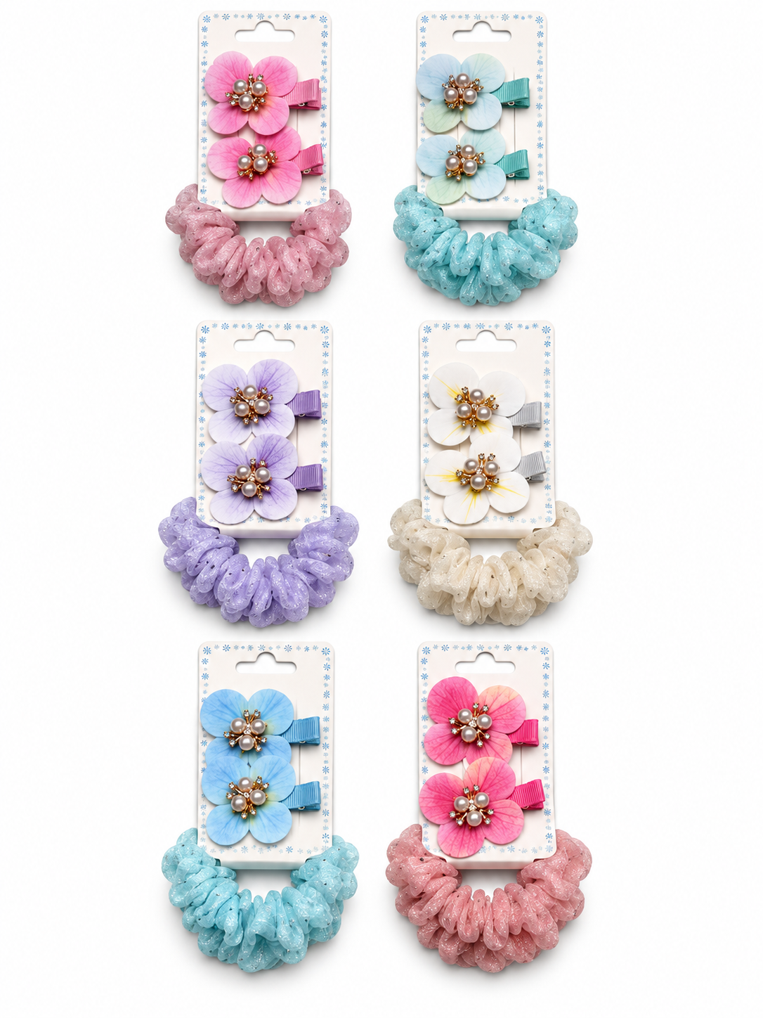 Set de 2 Broches, 2 Ligas Flor #8