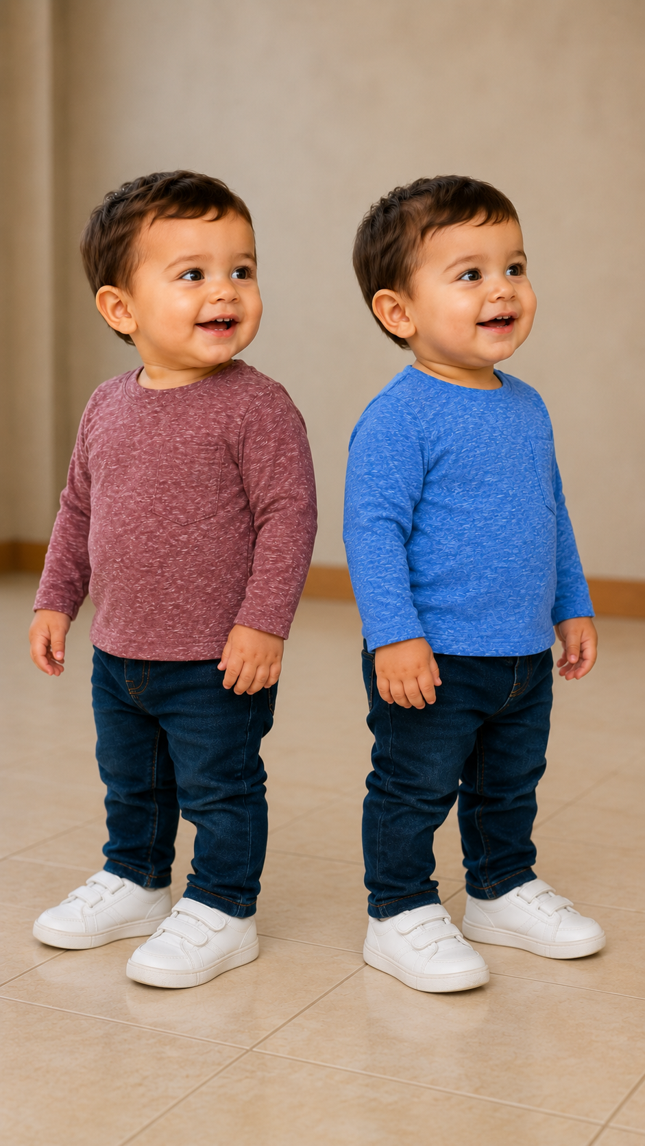 2 Playeras Para Niño Manga Larga
