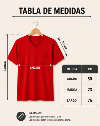 Paquete de 3 playeras Roja