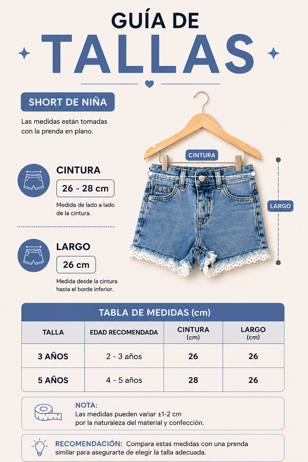 Short de Niña con Blonda SH03