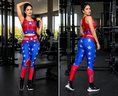 Conjunto Deportivo Para Mujer Superheroínas