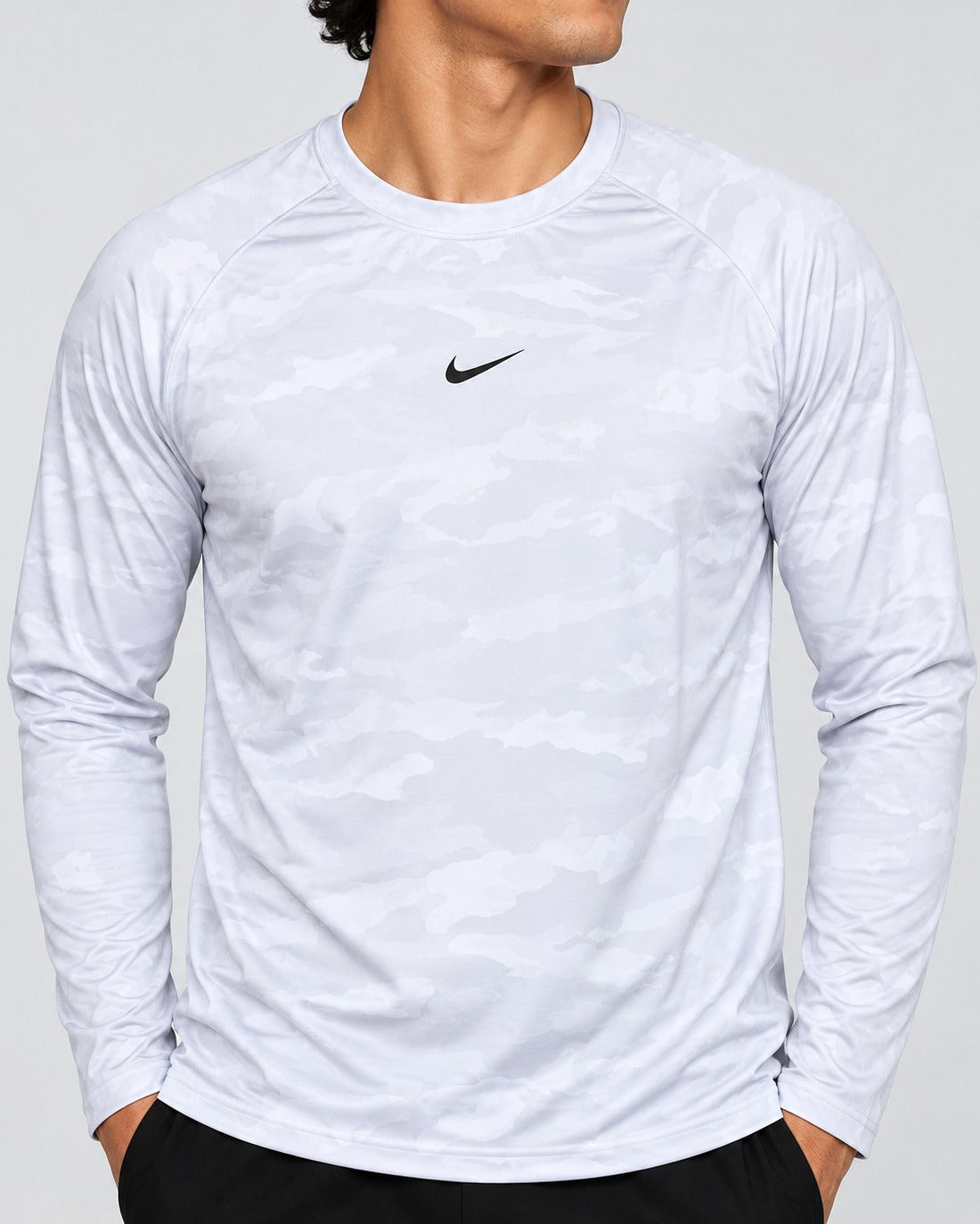Playera Manga Larga Para Hombre Camuflaje