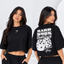 Playera Crop Top Oversize Dados