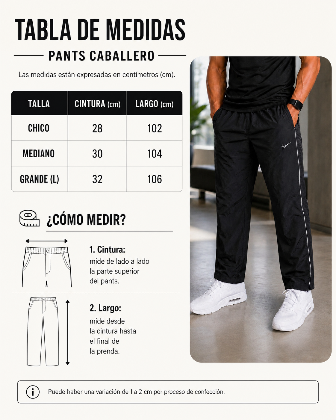 Pants Rompevientos Para Hombre