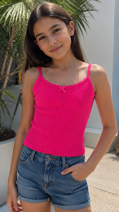 Blusa de tirantes para niña Rosa