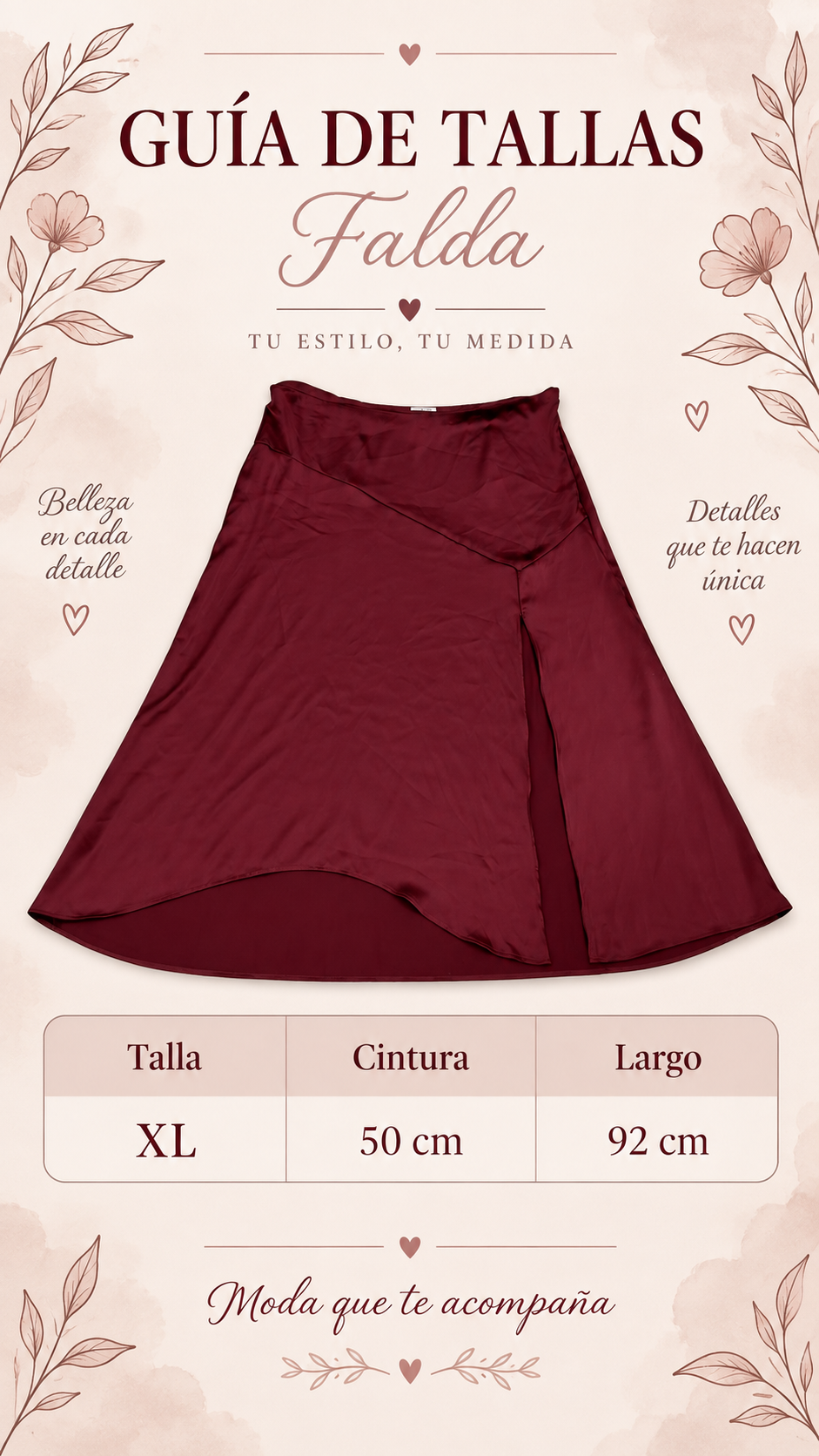 Falda para Dama Vino