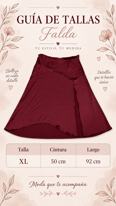 Falda para Dama Vino
