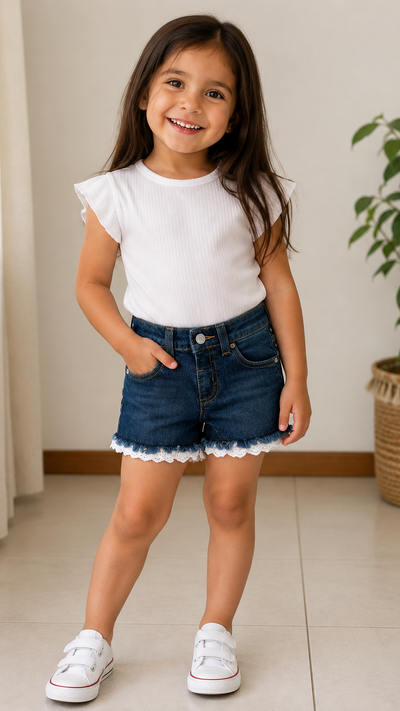 Short de Niña con Blonda SH04