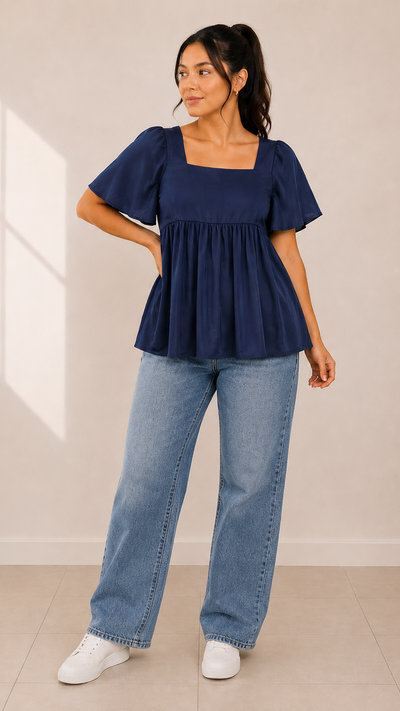 Blusa de Manga de Olán