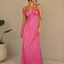 Vestido Satinado Rosa