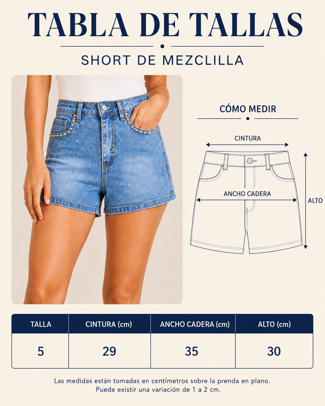 Short de mezclilla Para Dama Perla 03
