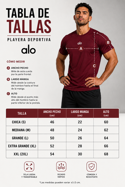 Playera para caballero Dry-fit  A