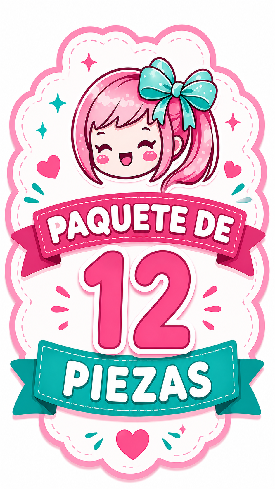 Paquete de 12 Moños Para Dama PA24