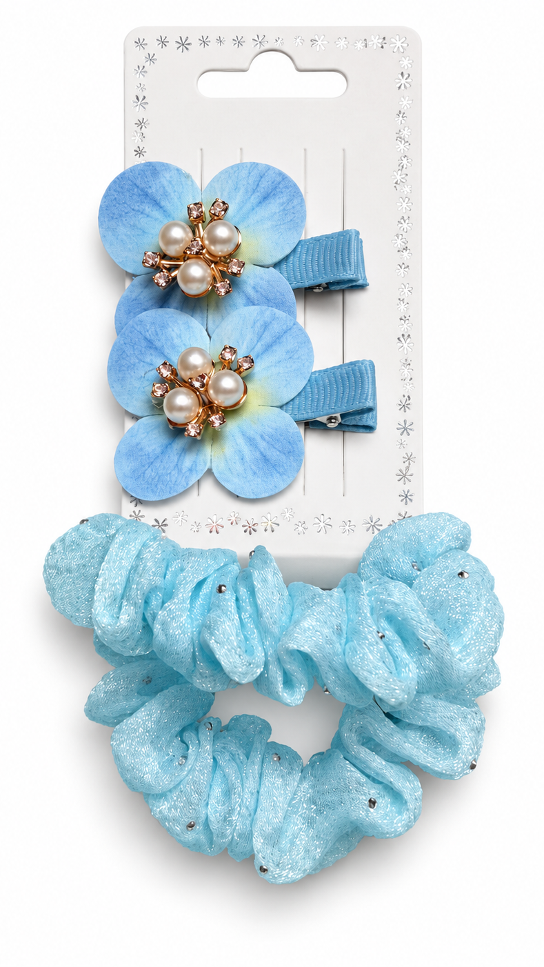 Set de 2 Broches, 2 Ligas Flor #8