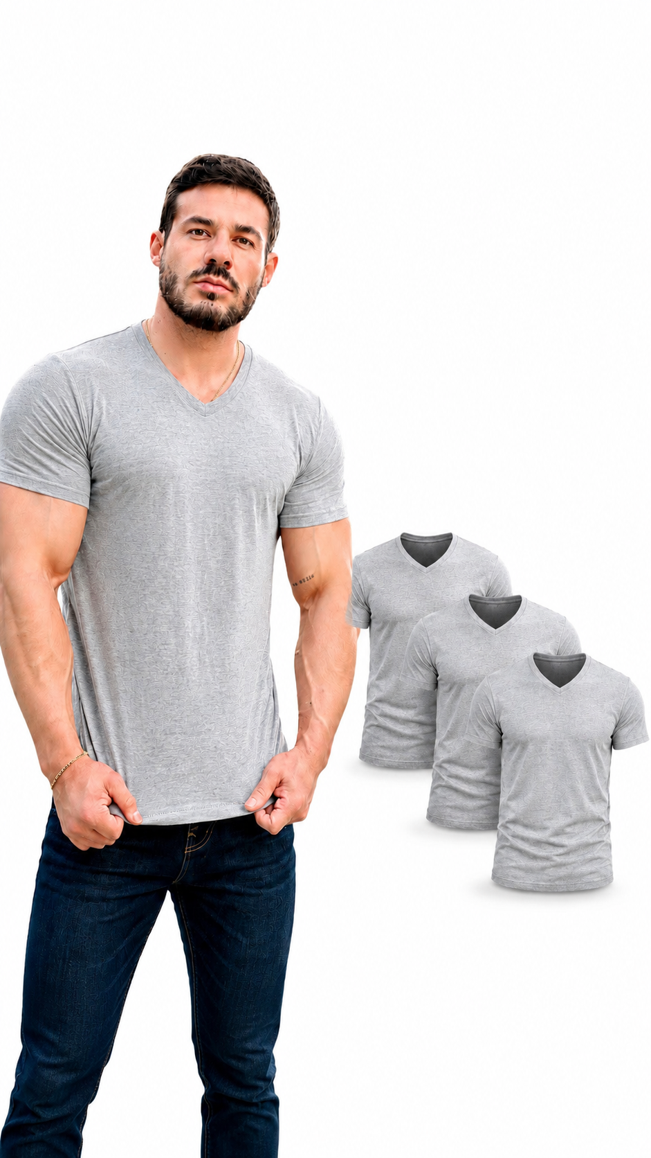 Paquete de 3 Playeras Para Caballero