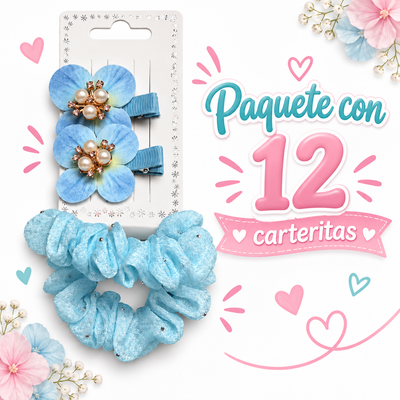 Set de 2 Broches, 2 Ligas Flor #8