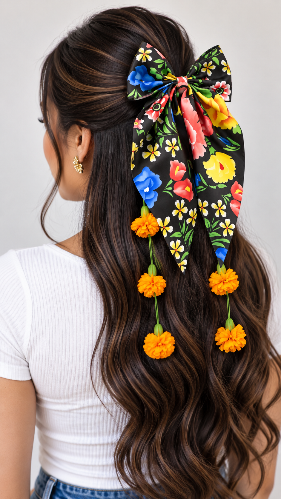 Moño para dama Dia de Muertos