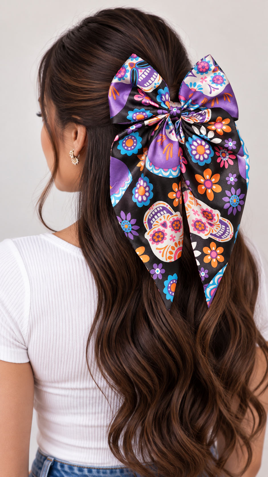 Moño para dama Dia de Muertos