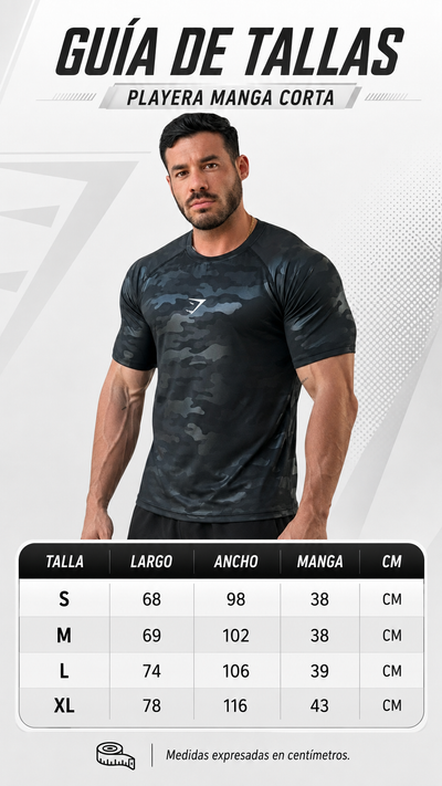 Playera manga corta Militar Gym shark