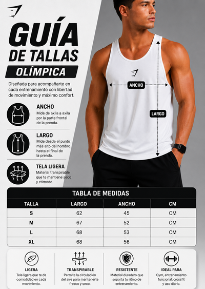 Playera Para Hombre Olimpica GYM