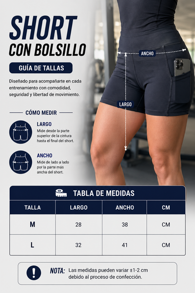 Short de Licra Para Dama Porta Celular