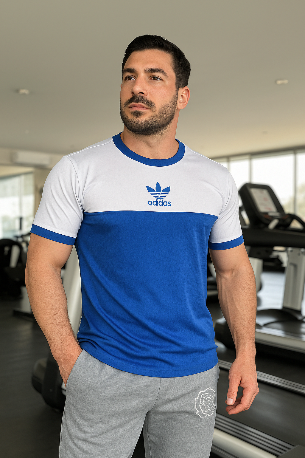 Playera manga corta Combinada