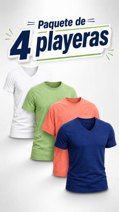 Paquete de 3 playeras para Hombre