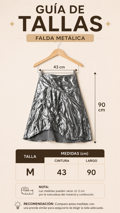 Falda para mujer Metalica