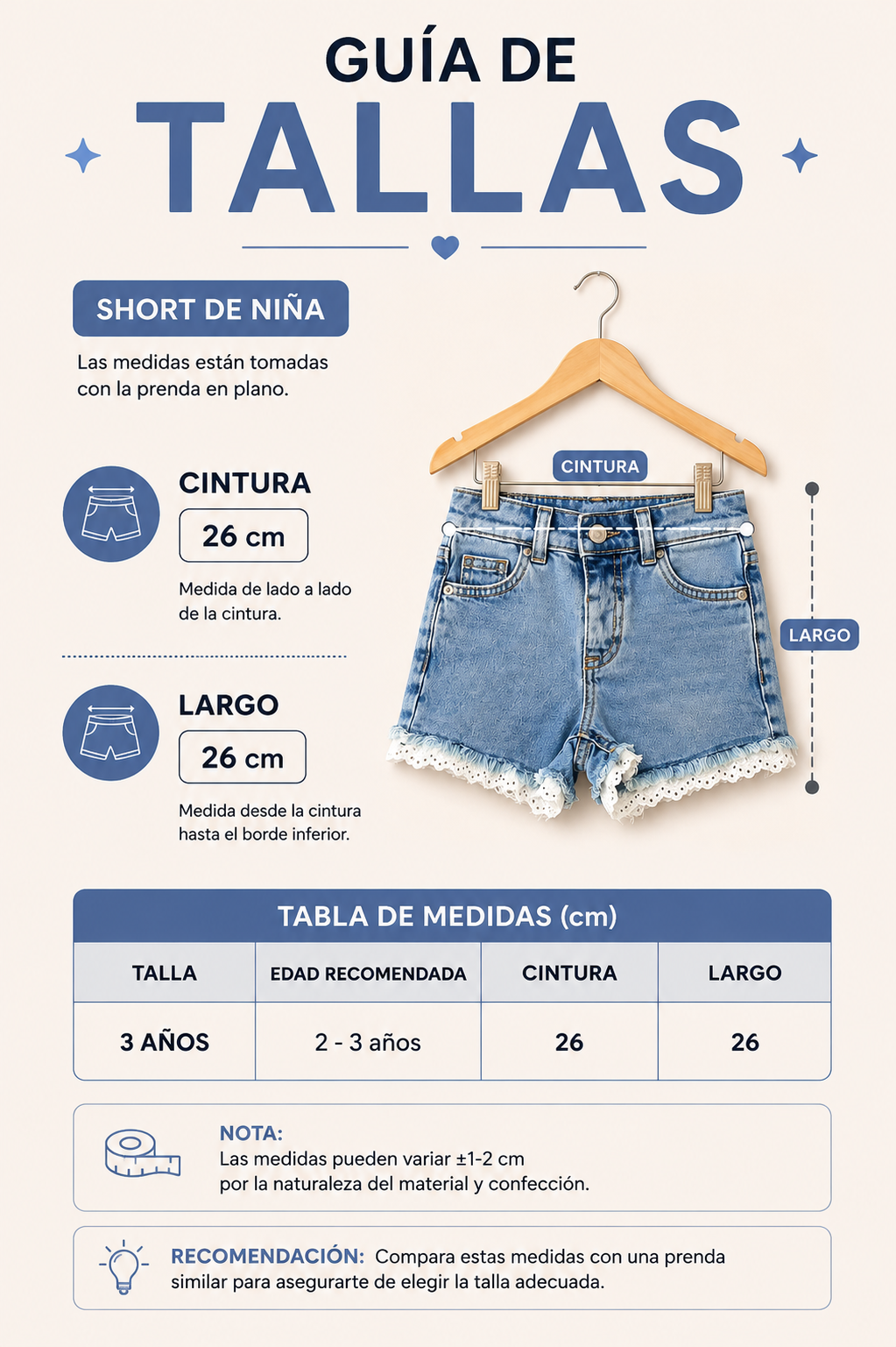 Short de Niña con Blonda SHO2