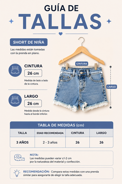 Short de Niña con Blonda SHO2