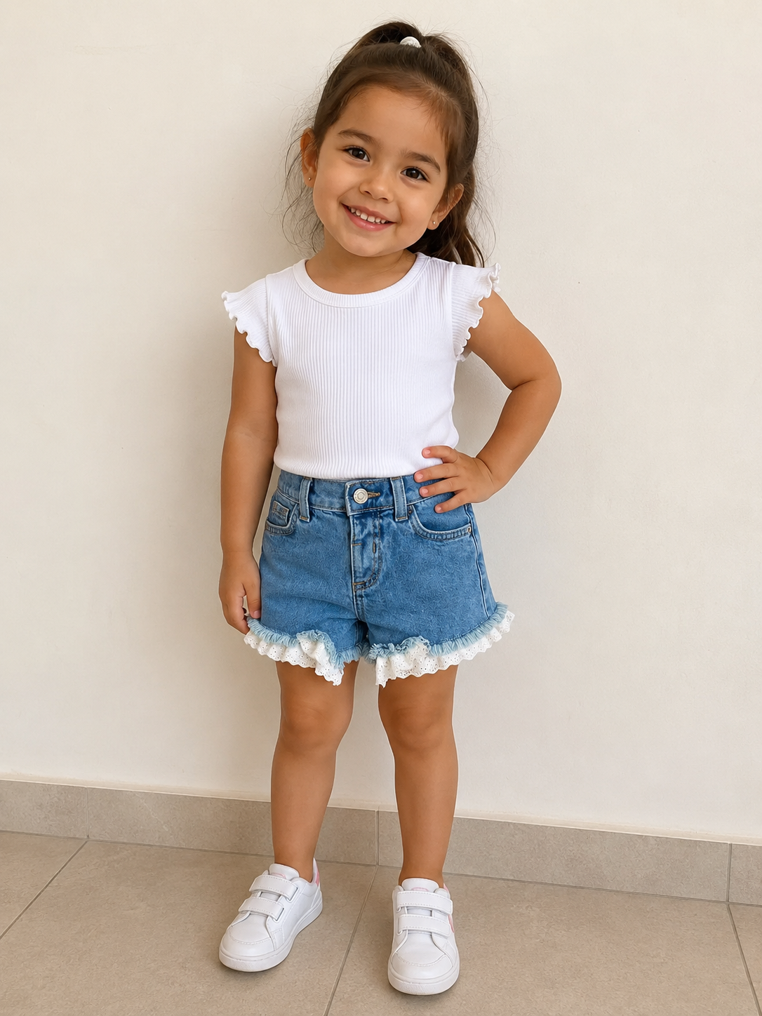 Short de Niña con Blonda SH03