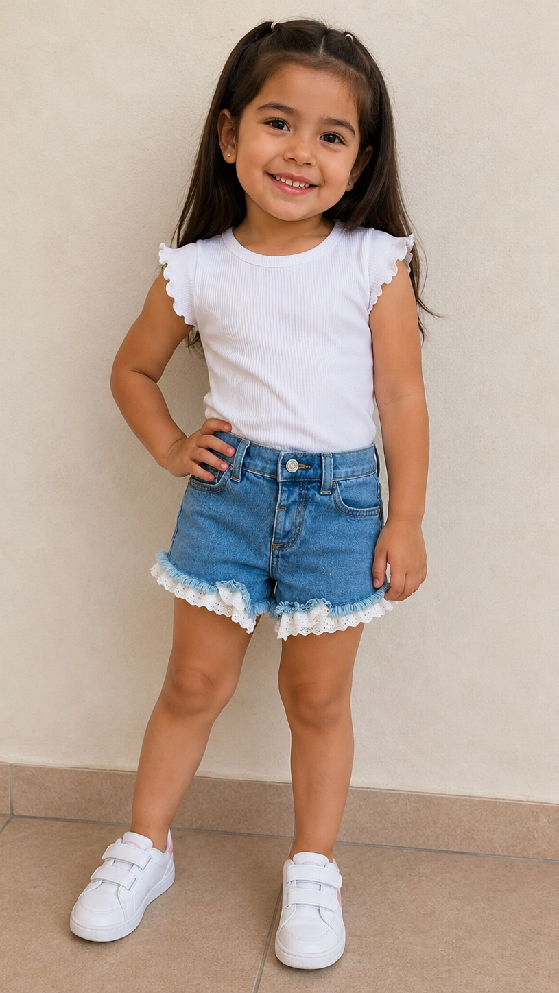 Short de Niña con Blonda SH03