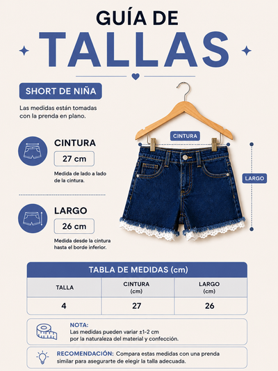 Short de Niña con Blonda SH04