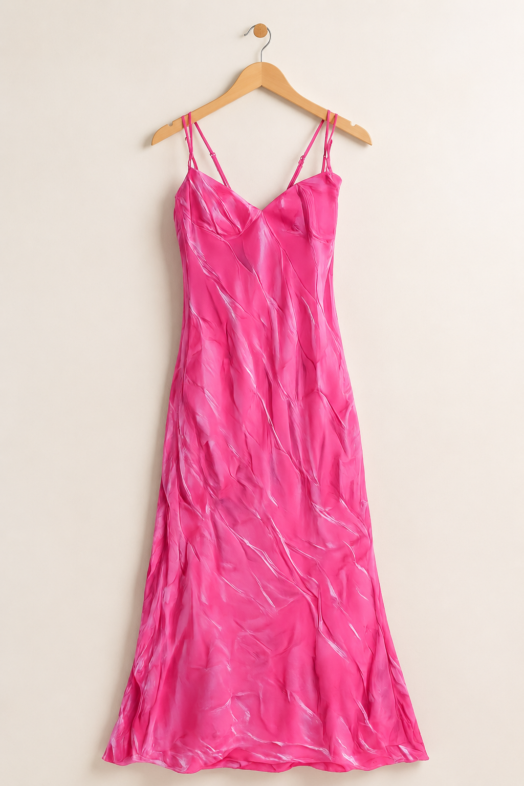 Vestido Satinado Rosa