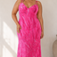 Vestido Satinado Rosa