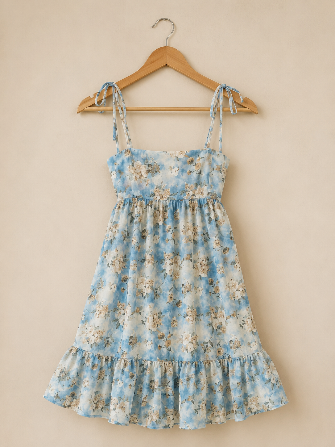 Vestido Azul Floreado Fresco