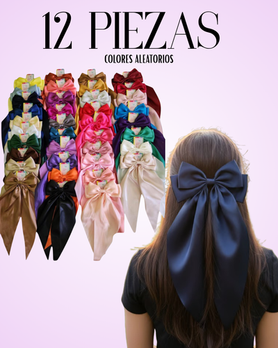 12 Piezas Coletero Satin Doble