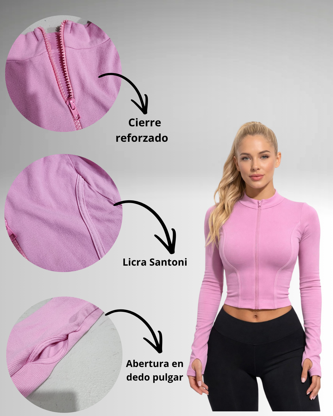 Chamarra Dama Licra De Moda