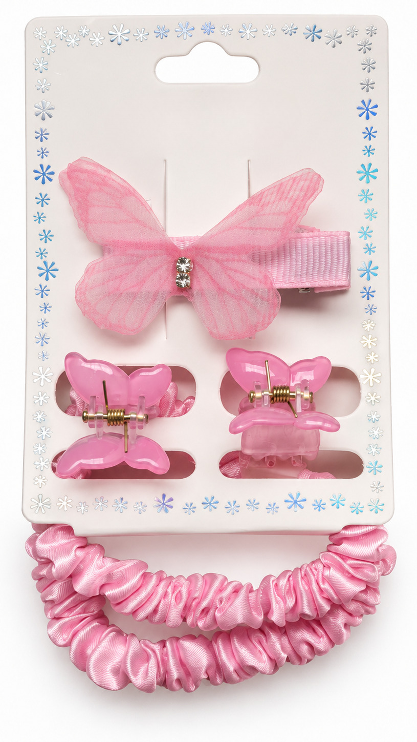 Set de Mariposa con 2 Ligas, 3 Broches
