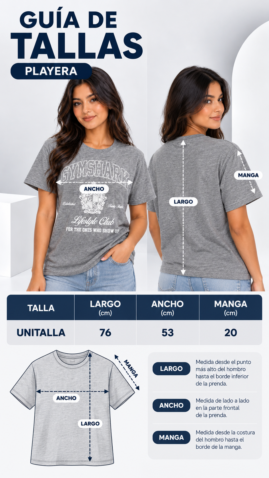 Playera Gymshark Para Dama