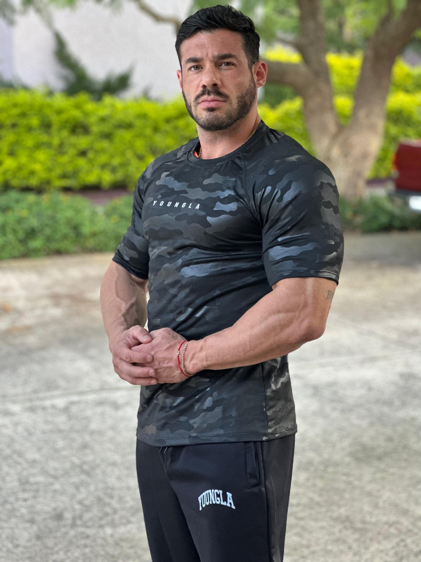 Playera manga corta Militar