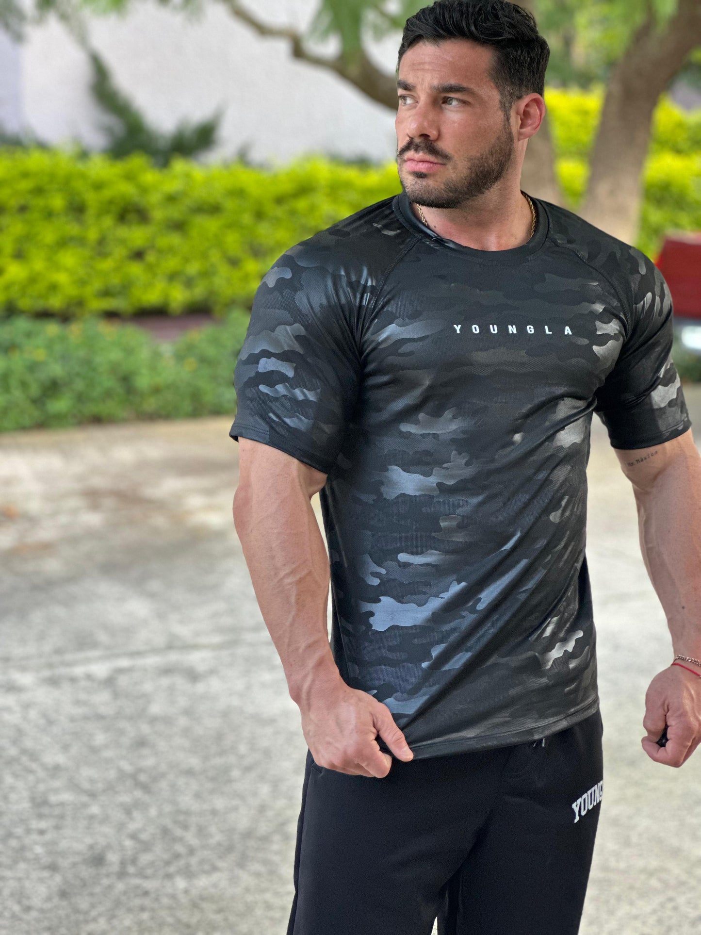 Playera manga corta Militar