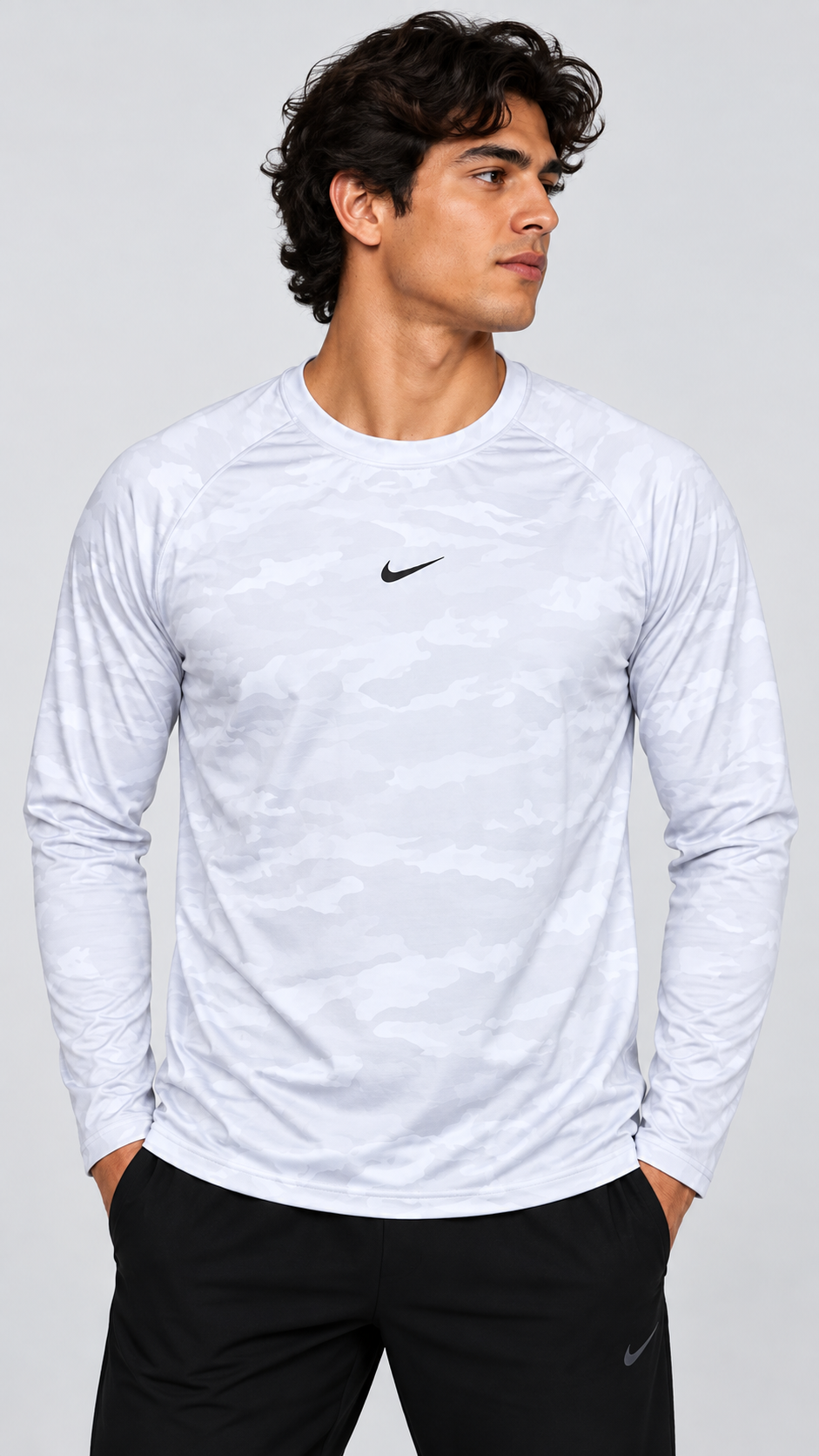 Playera Manga Larga Para Hombre Camuflaje